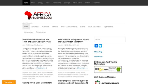 Affärsverksamhet i Afrika (africabusiness.com)