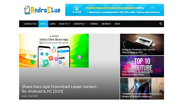 Andro ledtråd (androclue.com)
