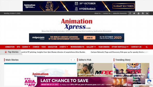 Анімація, розваги (animationxpress.com)