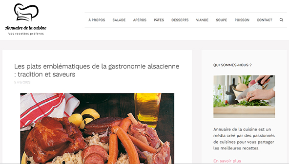 Directorio de la cocina (annuairedelacuisine.fr)