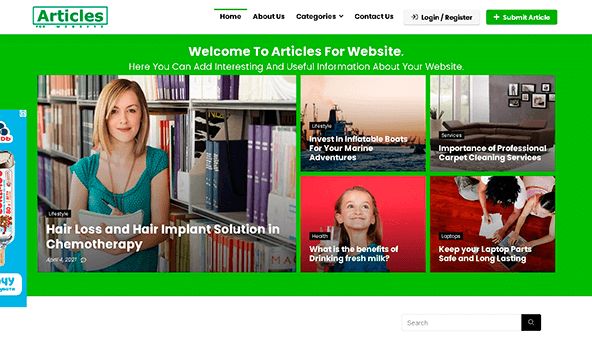 Artiklar för webbplatsen (articlesforwebsite.com)