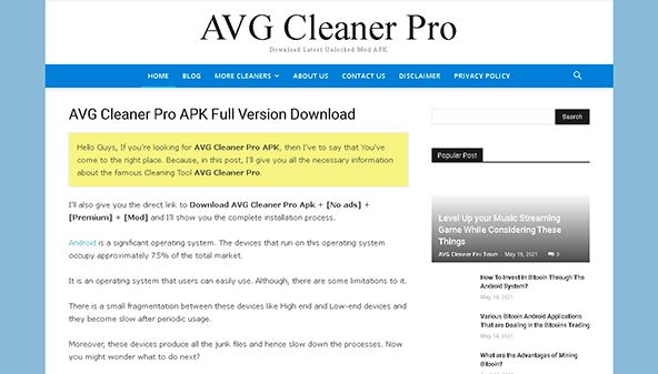 AVG limpiador pro APK (avgcleanerproapk.com)
