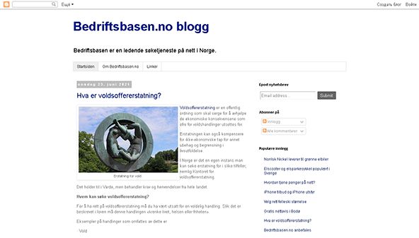 Blog da base de negócios (bedriftsbasen.blogspot.com)