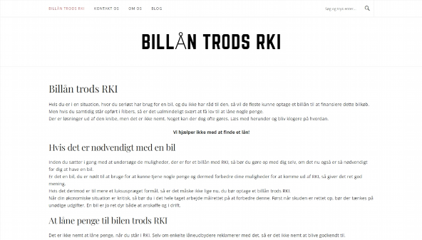 Automobilis nepaisant RKI (billaantrodsrki.dk)