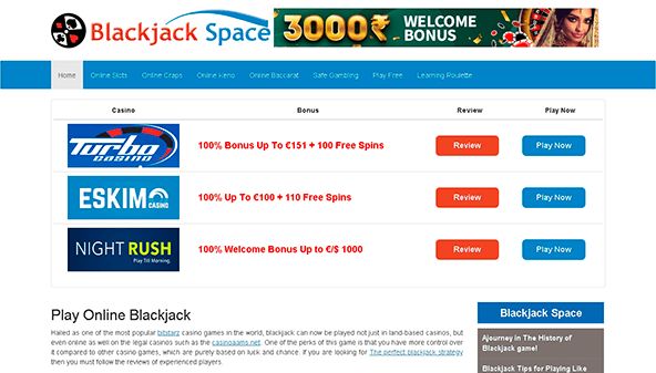 Blackjack-utrymme (blackjackspace.net)