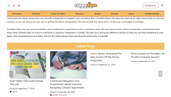 canadianmenus.com