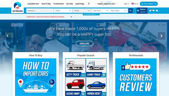 Auto dal Giappone (carfromjapan.com)