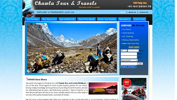 Chawla matkustaa Rishikeshiin (chawlatravelsrishikesh.com)