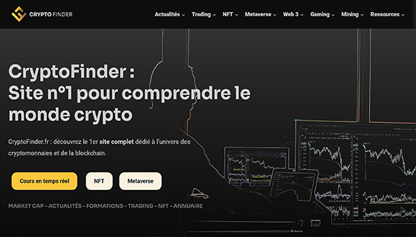 Kriptovaliutų ieškiklis (cryptofinder.fr)