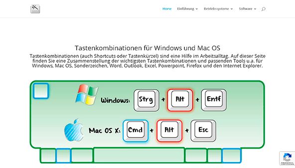 Combinaciones de teclas (die-tastenkombination.de)