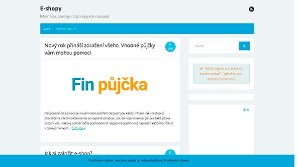 Información (tiendas electrónicas) (e-shopy.informacezde.eu)