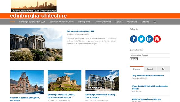 Arquitetura de Edimburgo (edinburgharchitecture.co.uk)