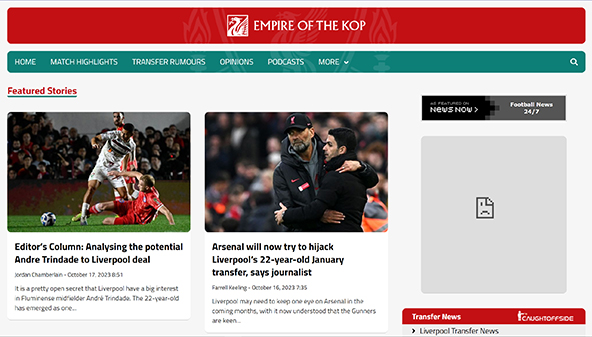 Empire of the kop (empireofthekop.com)