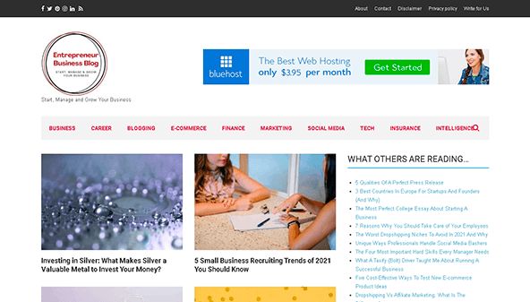 مدونة الأعمال الريادية (entrepreneurbusinessblog.com)