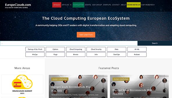 Moln i Europa (europeclouds.com)