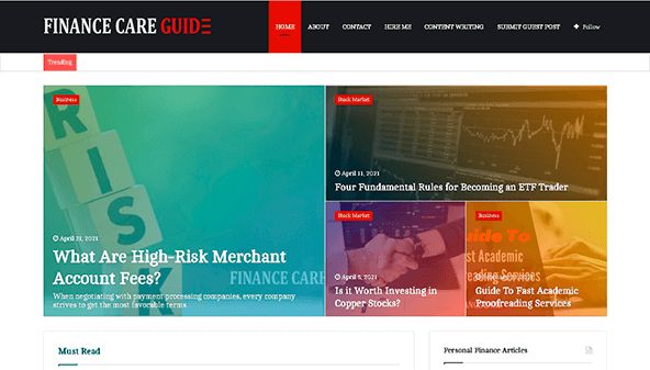Pénzügyi gondozási útmutató (financecareguide.com)