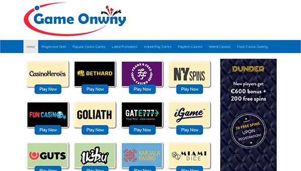 Spel onwny (gameonwny.com)