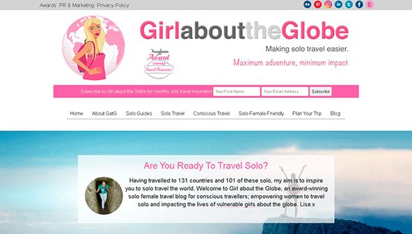 Дівчина з глобусом (girlabouttheglobe.com)