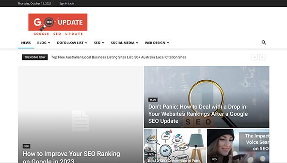 Обновление Google SEO (googleseoupdate.com)