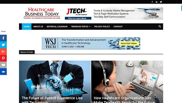 Sveikatos priežiūros verslas šiandien (healthcarebusinesstoday.com)