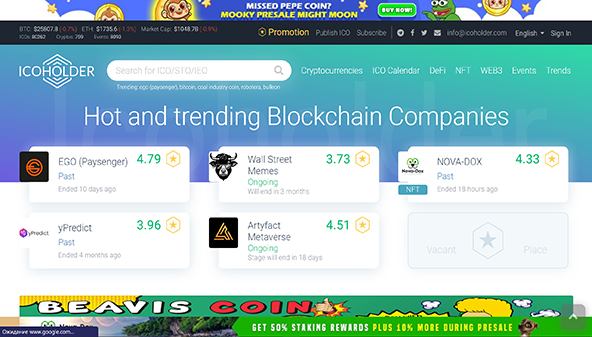ICO turėtojas (icoholder.com)
