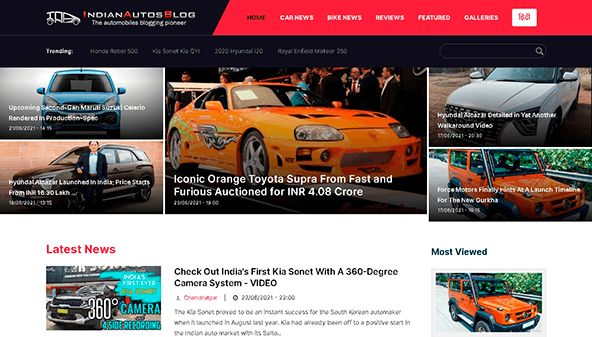 Indiska bilar blogg (indianautosblog.com)