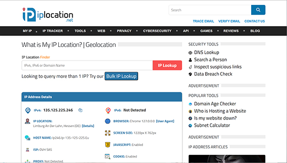 iplocation.net