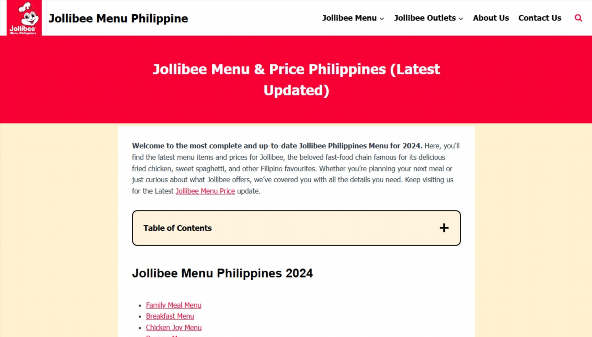 jollibeemenuph.com