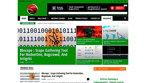 Tutoriales de Kali Linux (kalilinuxtutorials.com)