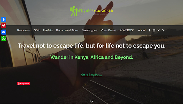 Kenijski backpacker (kenyanbackpacker.com)