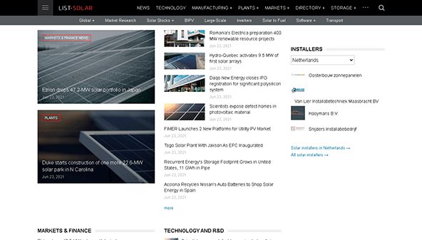 Lista solar (list.solar)