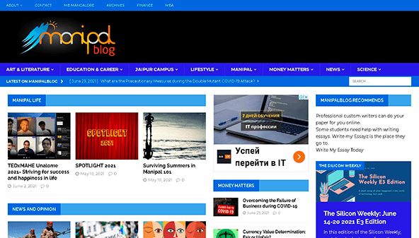 Manipal dienoraštis (manipalblog.com)