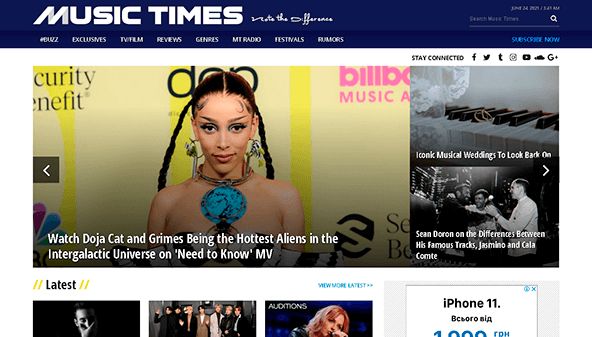 Musiikin ajat (musictimes.com)