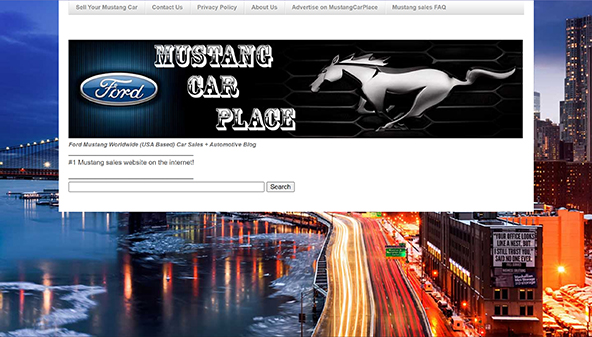 Mustang auton paikka (mustangcarplace.com)