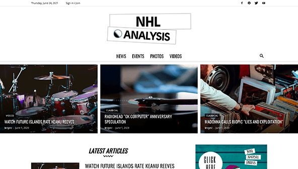 Анализ НХЛ (nhlanalysis.com)