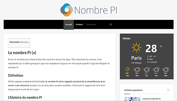 Liczba Pi (nombrepi.com)