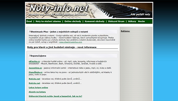 Informações da partitura (noty-info.net)