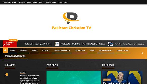 Pakistans kristna TV (pakistanchristian.tv)