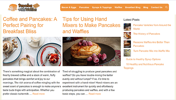 Panqueques con gofres (pancakeswithwaffles.com)