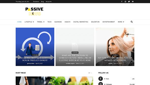 Passiva nyheter (passivenews.com)