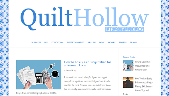 Täcke ihålig (quilthollow.com)