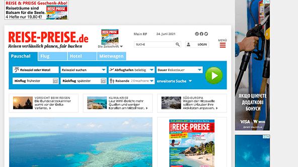 Precios de los viajes (reise-preise.de)