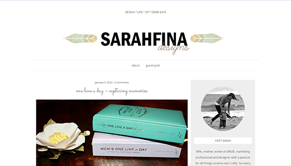 Sarahfina dizainas (sarahfinadesigns.com)
