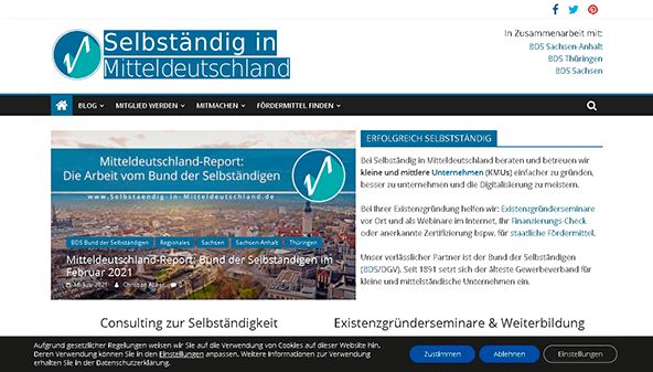 Lavoratore autonomo in Germania centrale (selbstaendig-in-mitteldeutschland.de)
