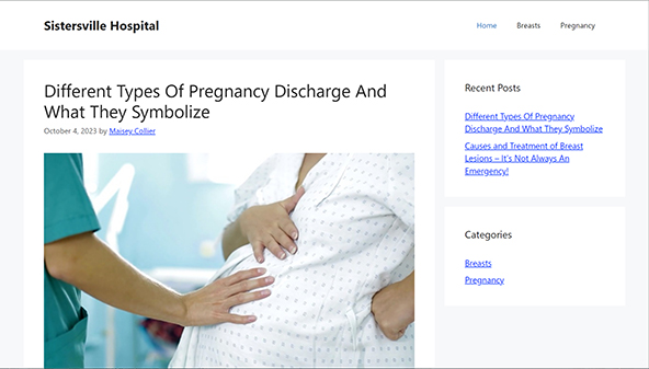 sistersvillehospital.com
