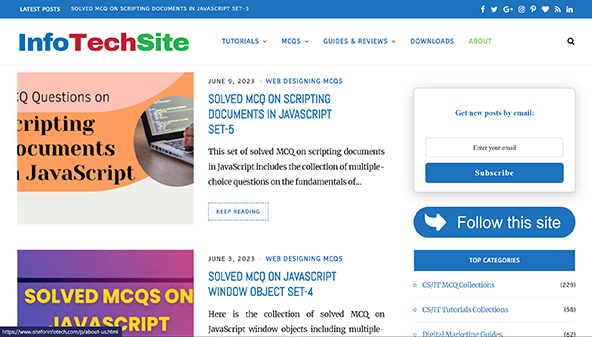 Сайт для информационных технологий (siteforinfotech.com)