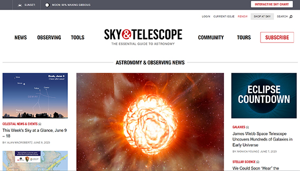 Taivas ja kaukoputki (skyandtelescope.org)