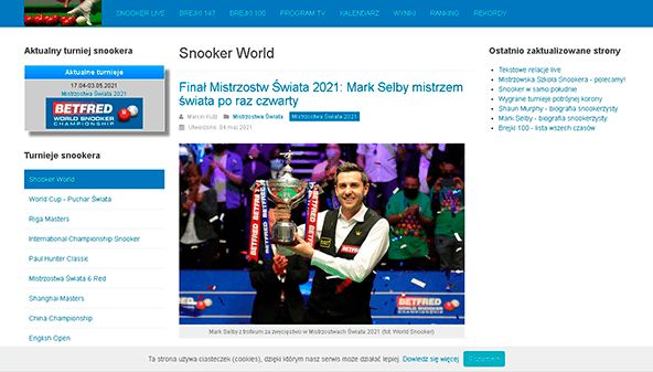 Світ снукера (snookerworld.pl)