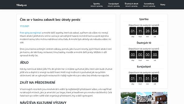 Des billets (tikety.cz)