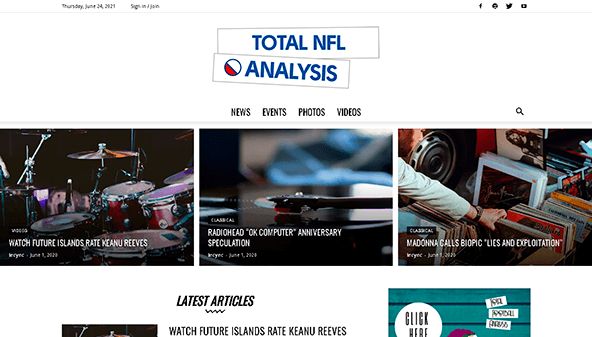 NFL-analyysi yhteensä (totalnflanalysis.com)